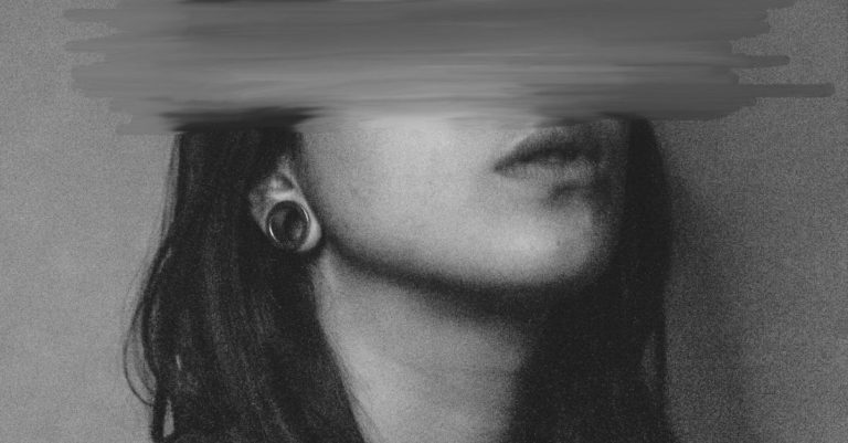 Chronic Stress - Woman with smeared eyes in studio