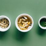 Herbal Supplements - White Ceramic Bowls with Supplements