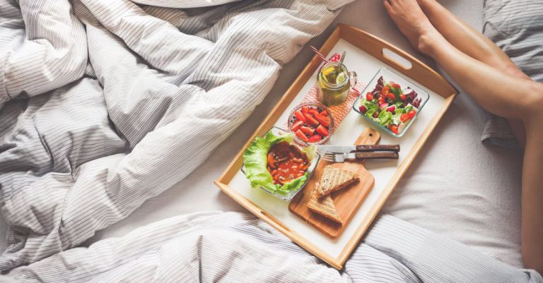 Sleep Foods - Food Photography Breakfast on Bread Illustration