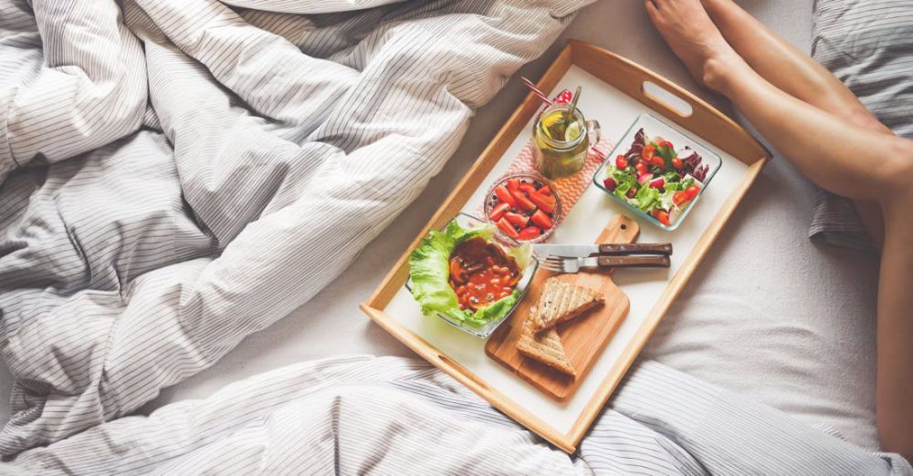 Sleep Foods - Food Photography Breakfast on Bread Illustration